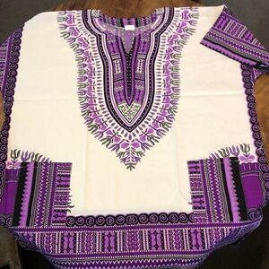 Big Mama Dakishi shirt white/purple one size NWOT